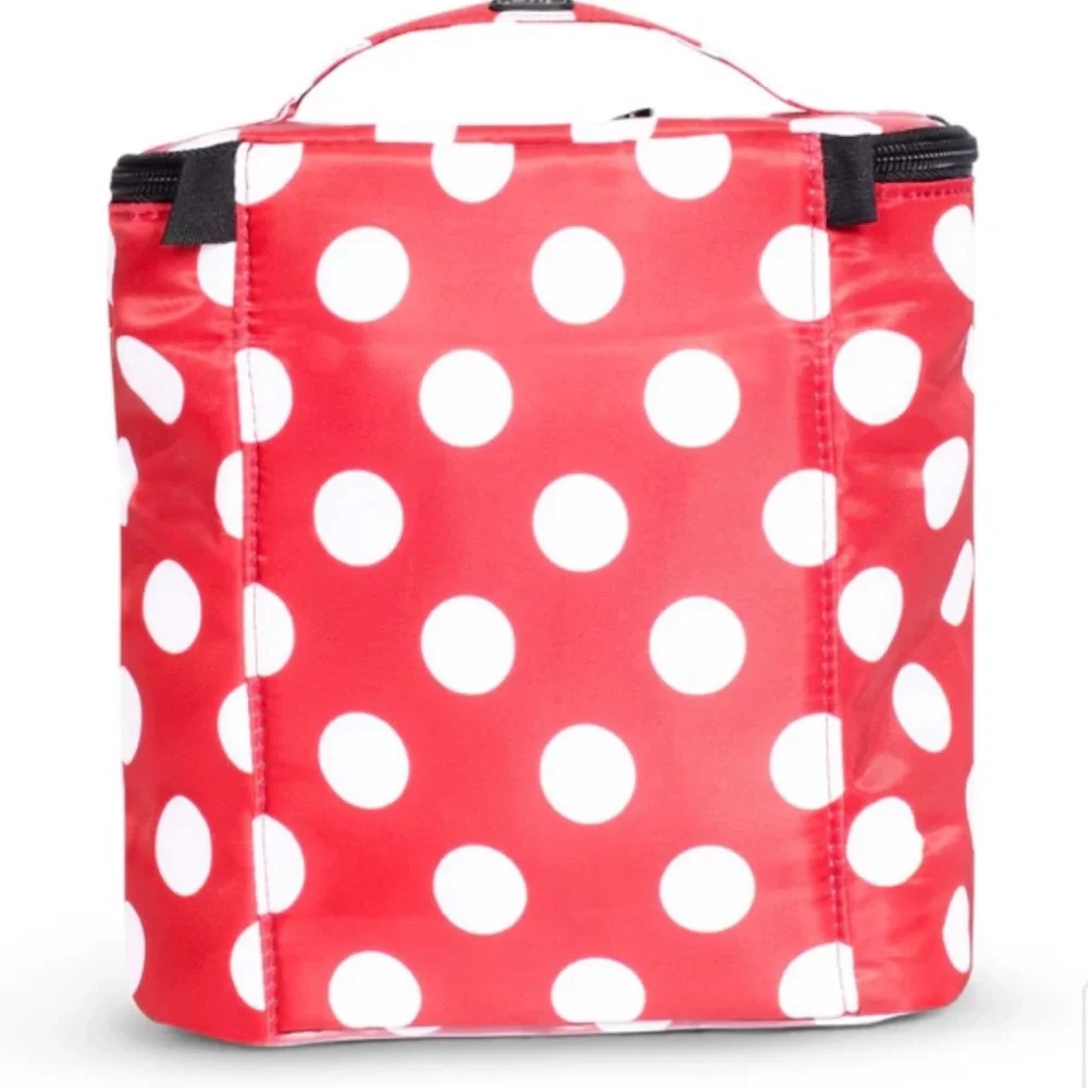 Lug Dolly Cosmetic Bag. Crimson Large Dot. NWT still in plastic